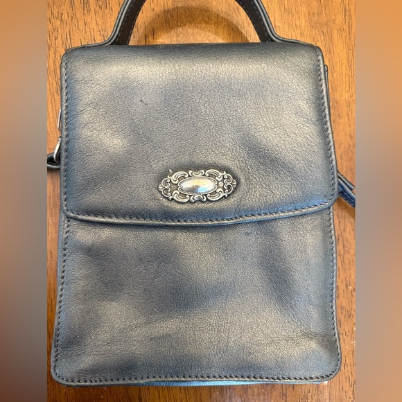 Fossil vintage Elegant Black Leather Crossbody Bag- some imperfections see pics - Picture 7 of 15